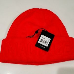 Mackage red wool beanie one size